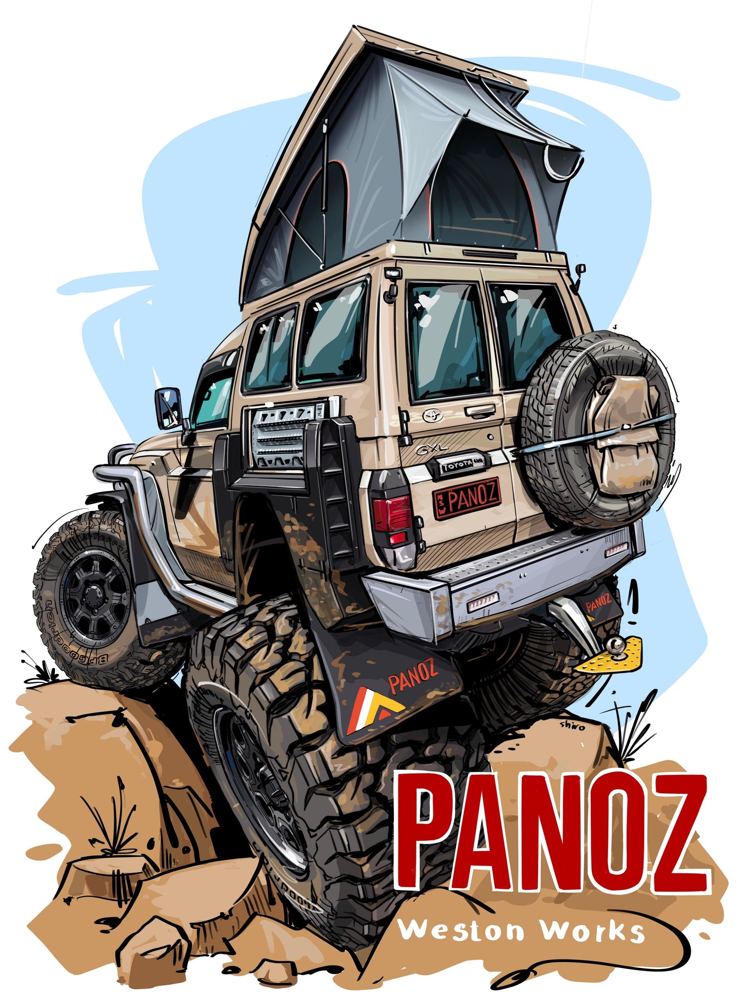 Panoz Panniers to suit Troop Carrier - Weston Works