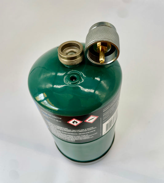 Firebox Gas Adaptor - Coleman-style - Screw on Propane fitting