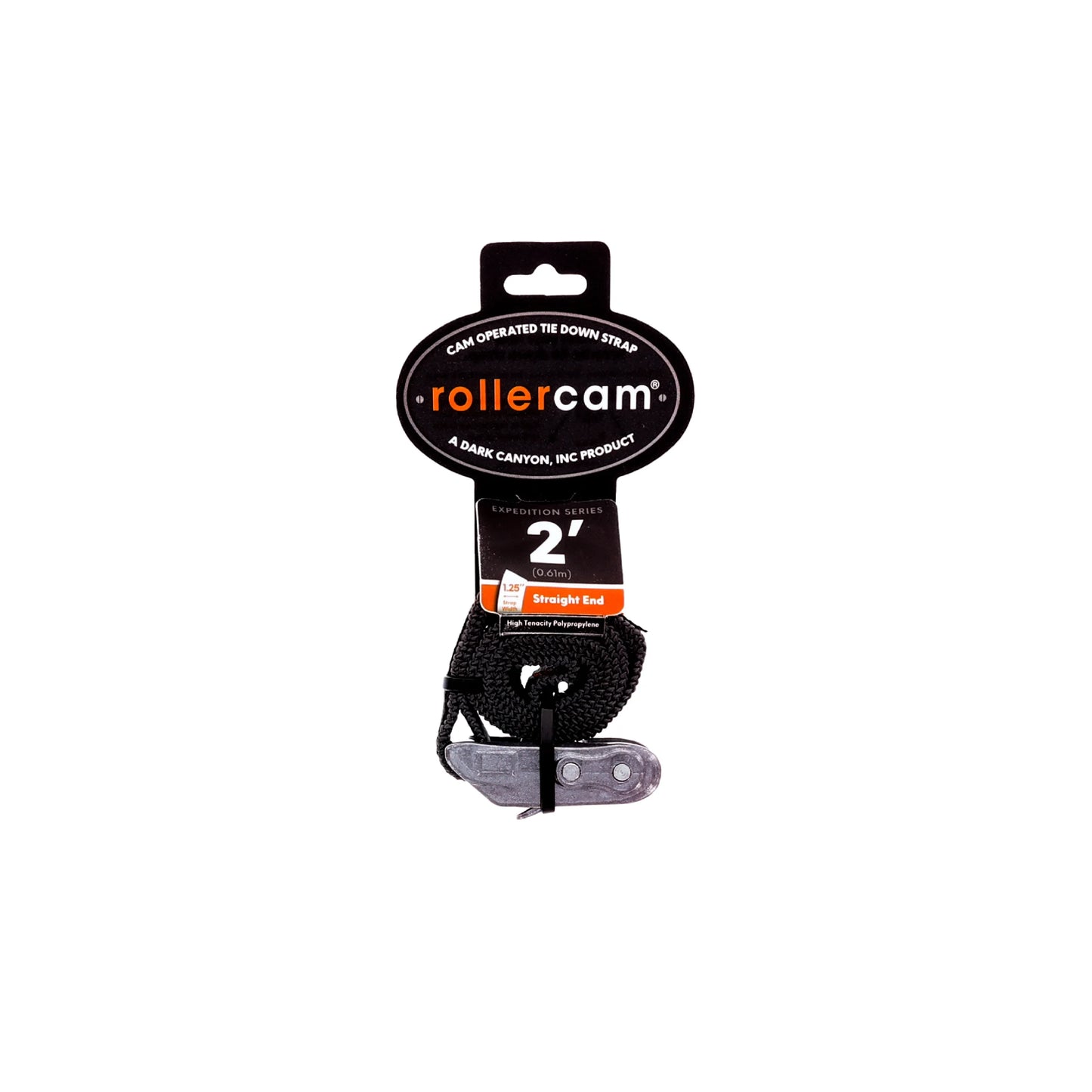 Rollercam Heavy Duty Straight End 32mm tie-down strap 2ft short version
