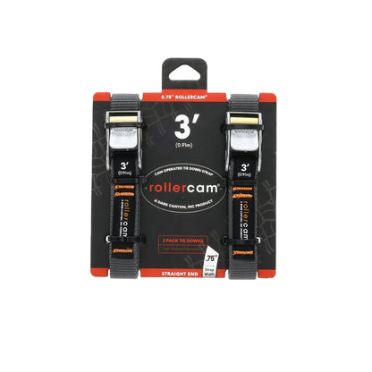 Rollercam Medium Duty Straight End 19mm tie-down strap 3ft compact size